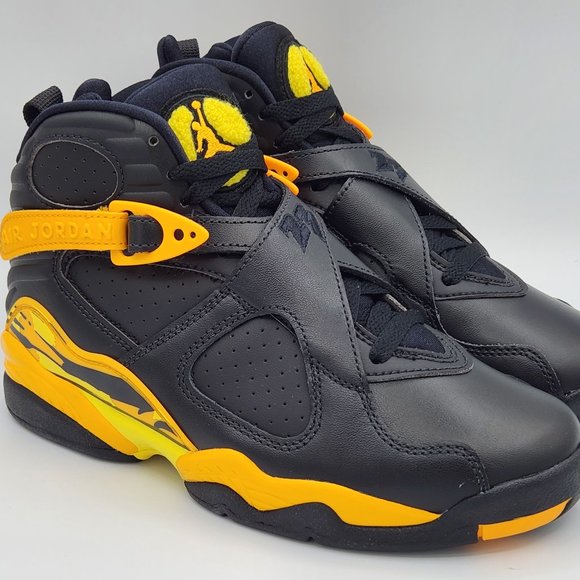 black and yellow jordan 8